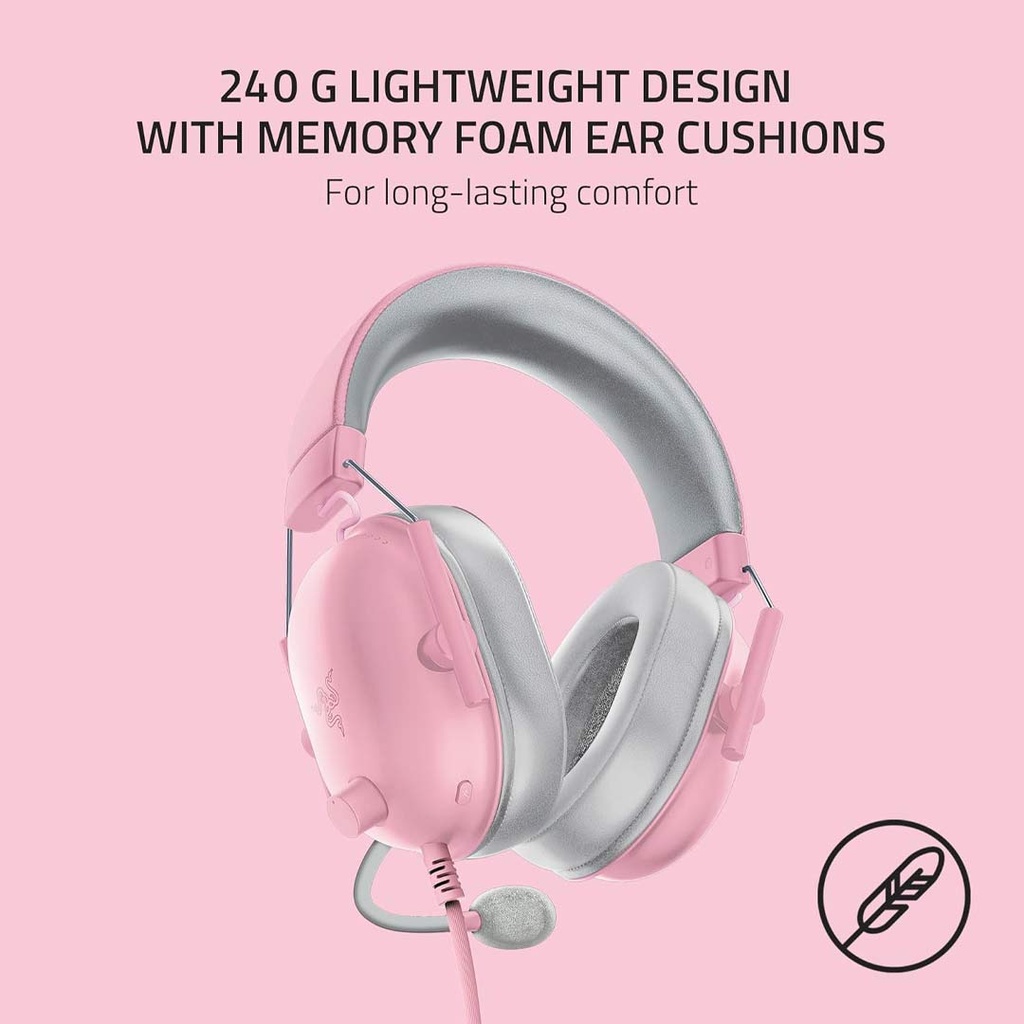 Razer Blackshark V2 X Wired Headset for PlayStation Pink