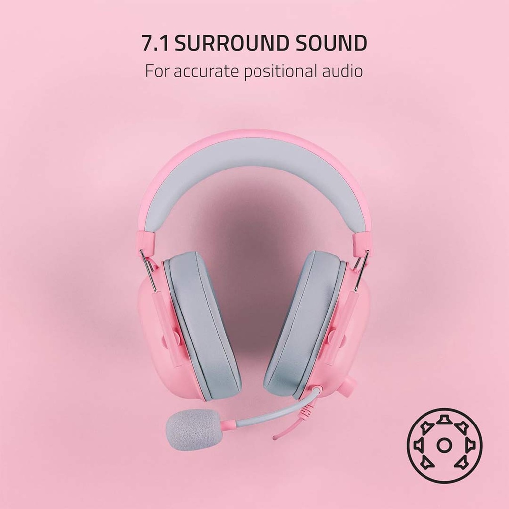 Razer Blackshark V2 X Wired Headset for PlayStation Pink