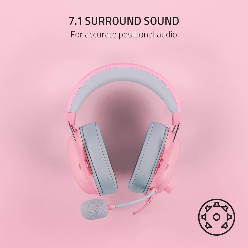 Razer Blackshark V2 X Wired Headset for PlayStation Pink