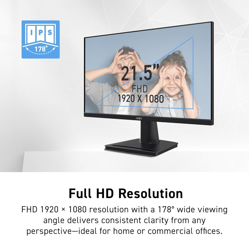 MSI Gaming Monitor MP225 FHD 22" Inch,100Hz,1Ms,1920 X 1080