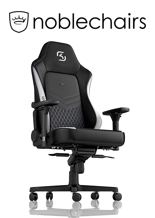 Noblechairs HERO Gaming Chair - SK Gaming Edition, Black/White/Blue