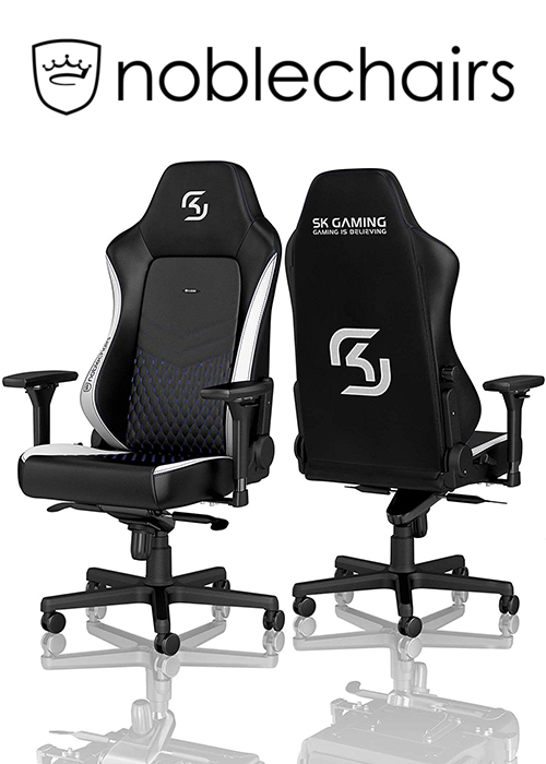 Noblechairs HERO Gaming Chair - SK Gaming Edition, Black/White/Blue