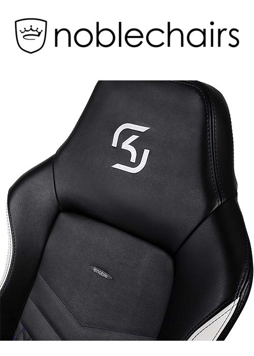 Noblechairs HERO Gaming Chair - SK Gaming Edition, Black/White/Blue