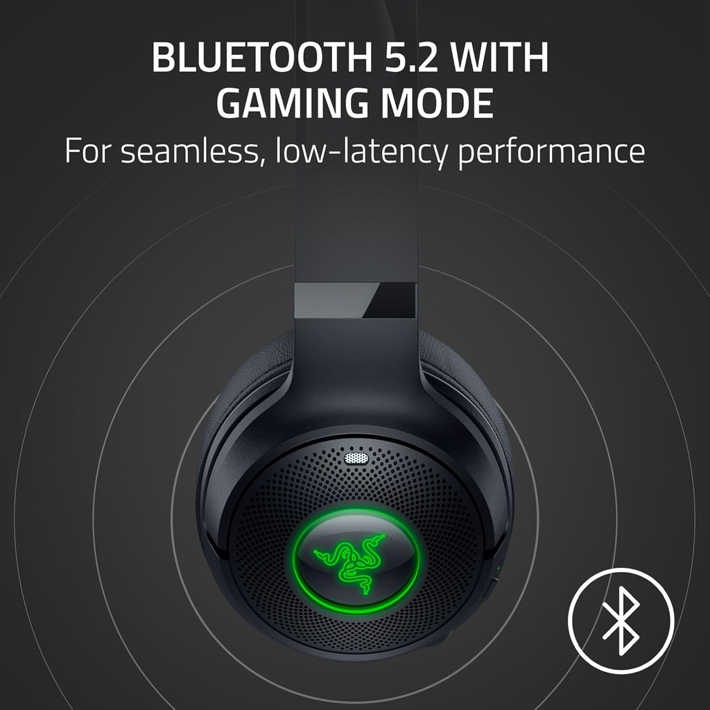 Razer Kraken Kitty V2 BT Wireless Gaming Headset With Kitty Ears Black