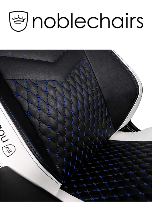 Noblechairs HERO Gaming Chair - SK Gaming Edition, Black/White/Blue