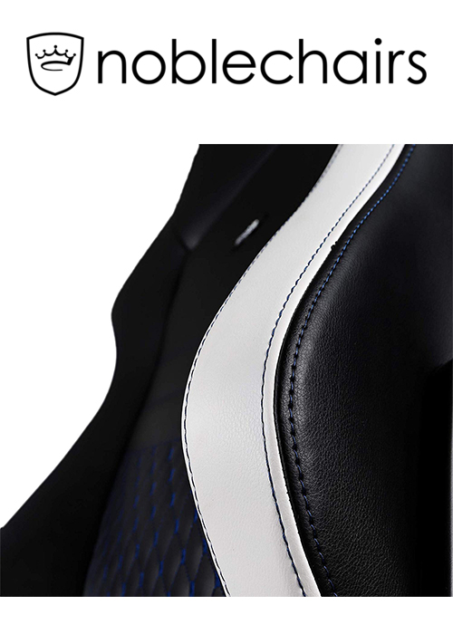 Noblechairs HERO Gaming Chair - SK Gaming Edition, Black/White/Blue
