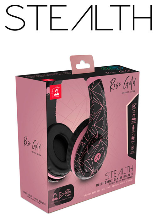 PS4 Abstract Stereo Gaming Headset Rose Gold Edition - Black (Stealth)