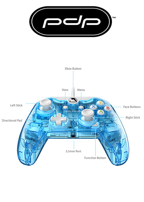 XB1 Wired Controller Rock Candy Blue (PDP)