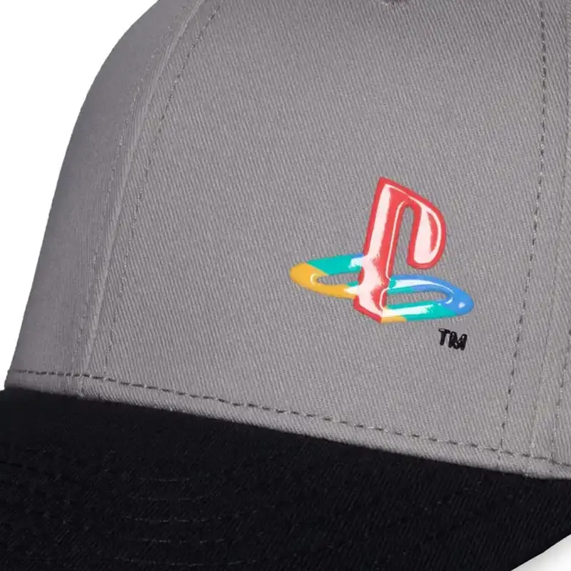 700463 Difuzed PlayStation Men's Logo Grey Adjustable Cap 3.webp