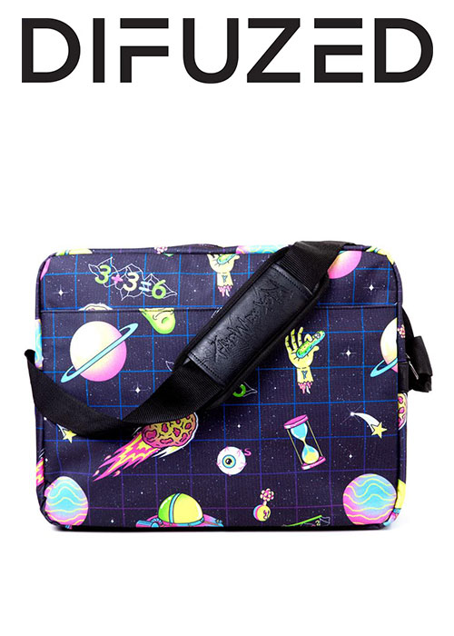 Rick And Morty - Space AOP With Flock Print Messengerbag