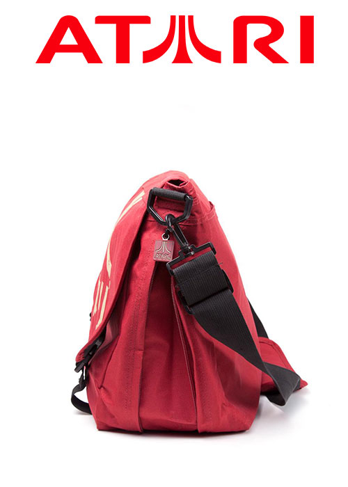 Atari - Dark Red Messenger Bag with Japanese Logo
