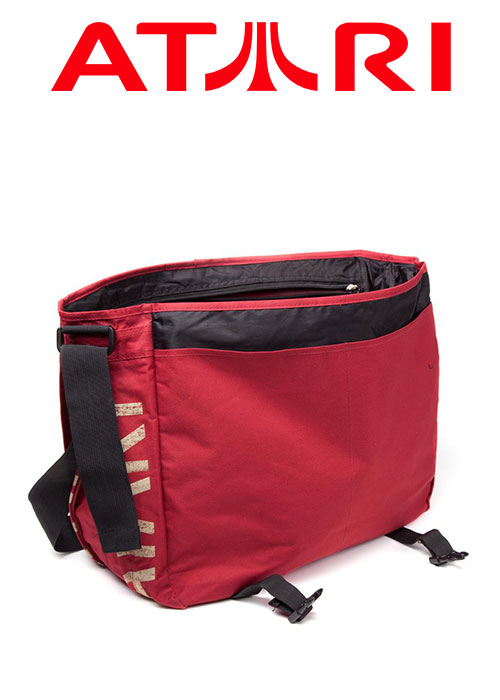 Atari - Dark Red Messenger Bag with Japanese Logo