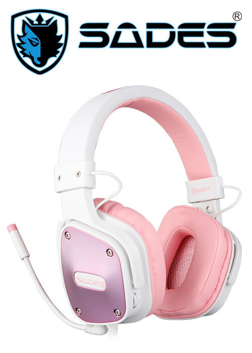 SADES D-Power Gaming Headset White/Pink