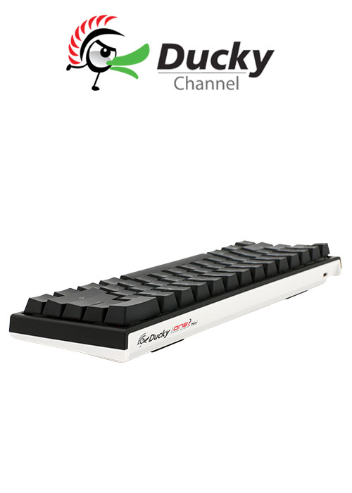 Ducky One 2 Mini (V2) RGB DS PBT Red Cherry MX Mechanical Keyboard - Black/White