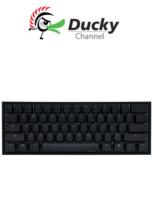 Ducky One 2 Mini (V2) RGB DS PBT Red Cherry MX Mechanical Keyboard - Black/White