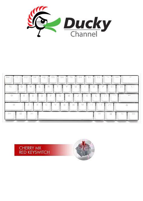 Ducky One 2 Mini V2 Pure White RGB RED SWITCH