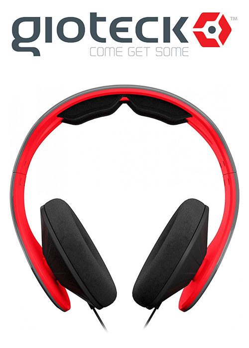 Gioteck TX-30 Stereo 'Game & Go' Wired Headset Red/Grey