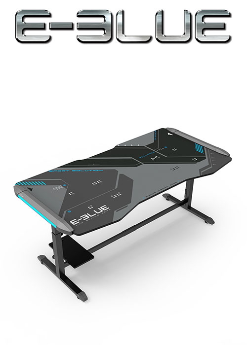 E-Blue EGT576 KING SIZE HEIGHT-ADJUSTABLE RGB GAMING DESK