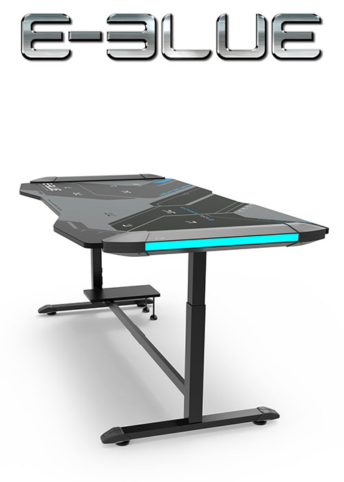 E-Blue EGT576 KING SIZE HEIGHT-ADJUSTABLE RGB GAMING DESK
