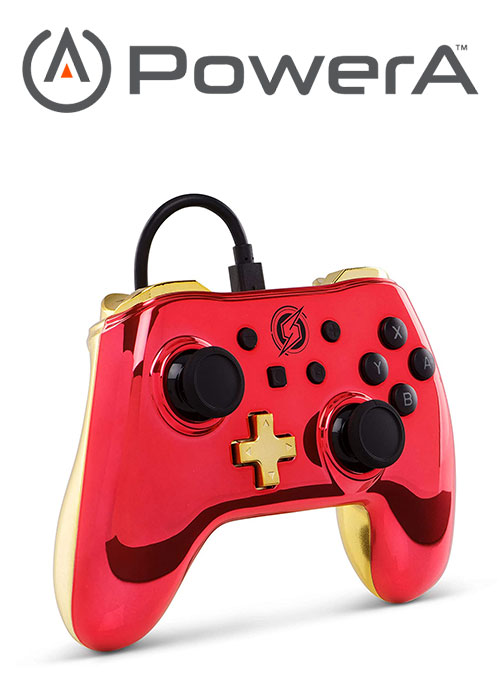 NS PowerA Wired Switch Controller - Chrome Samus Metroid