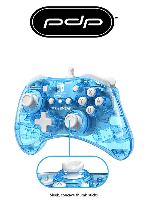 PDP NS ROCK CANDY MINI WIRED CONTROLLER BLUE