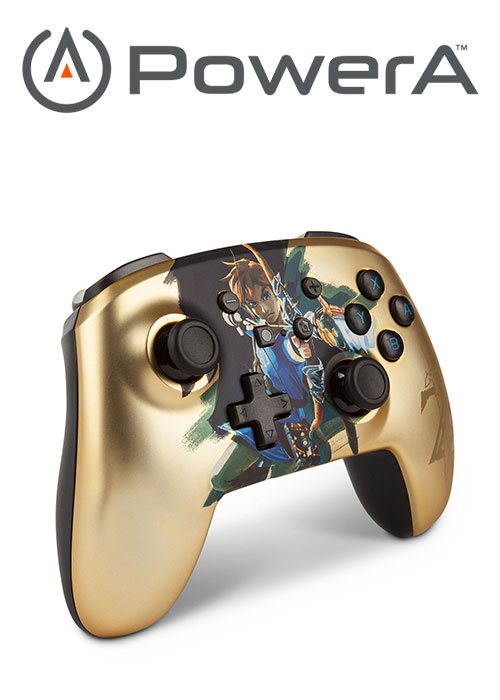 POWER A NS ENHANCED WIRELESS CONTROLLER ORO THE LEGEND OF ZELDA BREATH OF THE WILD