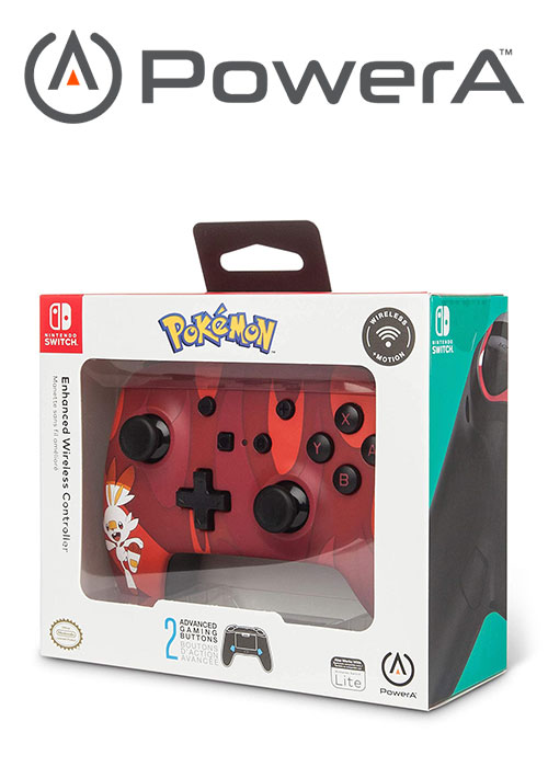 NS PowerA Enhanced Wireless Controller – Pokémon Scorbunny