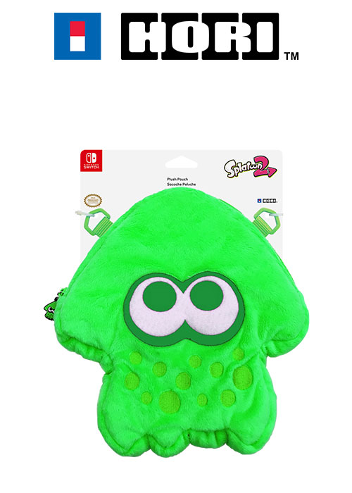 Hori NS Splatoon 2 Squid Plush Pouch (Neon Green)