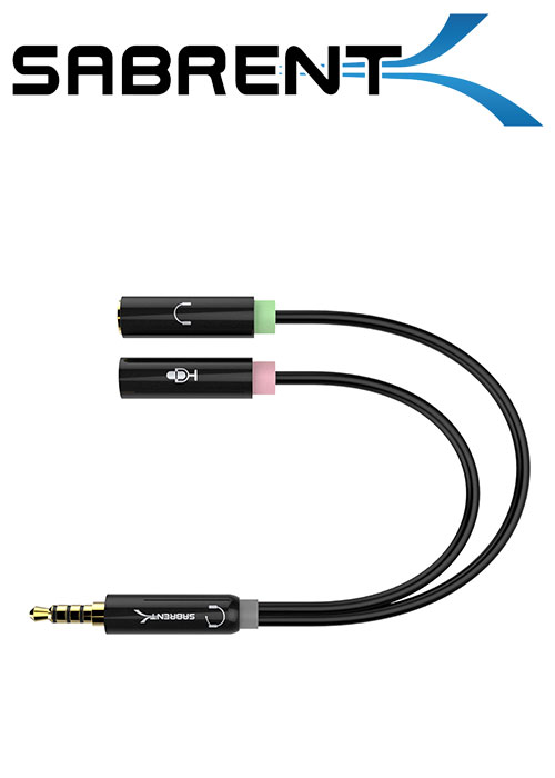 Sabrent 3.5mm Headset Splitter Adapter