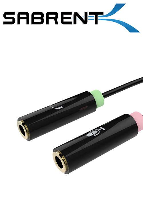 Sabrent 3.5mm Headset Splitter Adapter