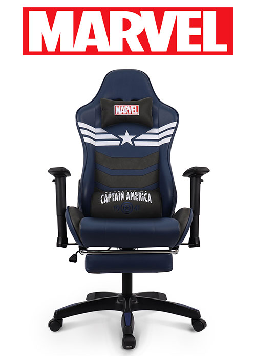 ARCR - Marvel Avengers Gaming Chair With Racing Chairs Footrest  - Captain America