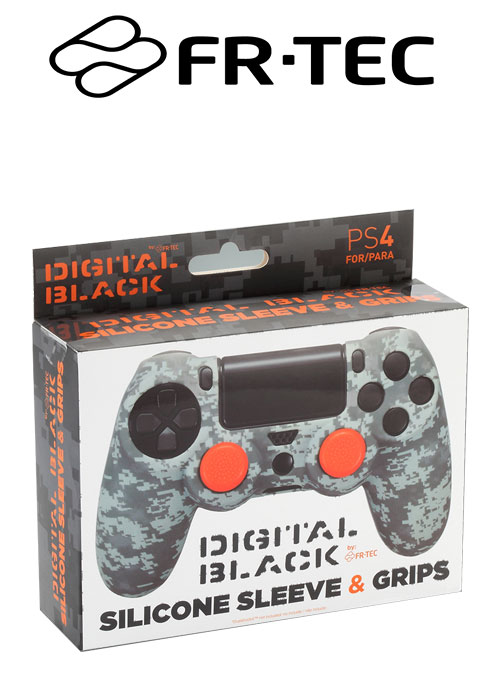 FR-TEC PS4 Protector silicone + Grips Camo Digital Black