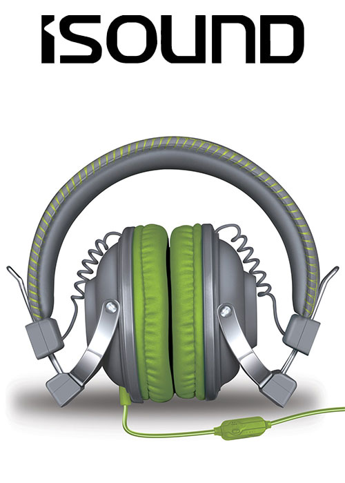 ISOUND HM-260 HEADPHONE - GREEN/GREY