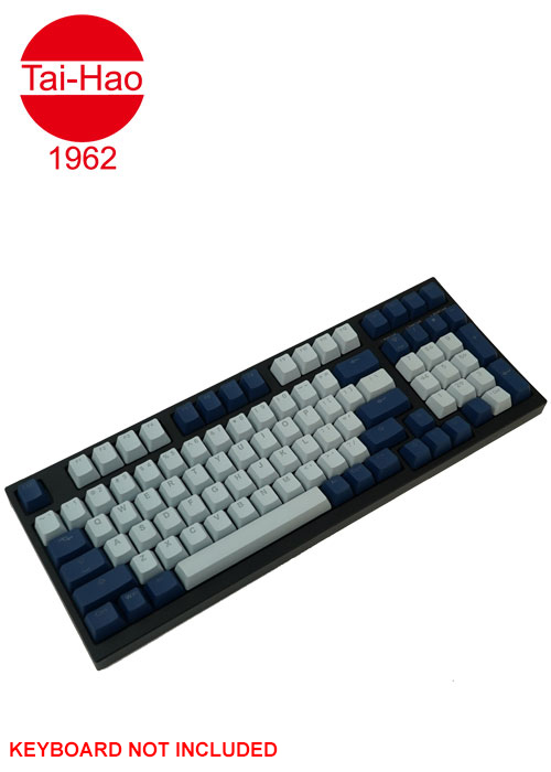 Tai-Hao 132-Keys PBT Double Shot Backlit-Keyscap Set - Cool Gray / Navy
