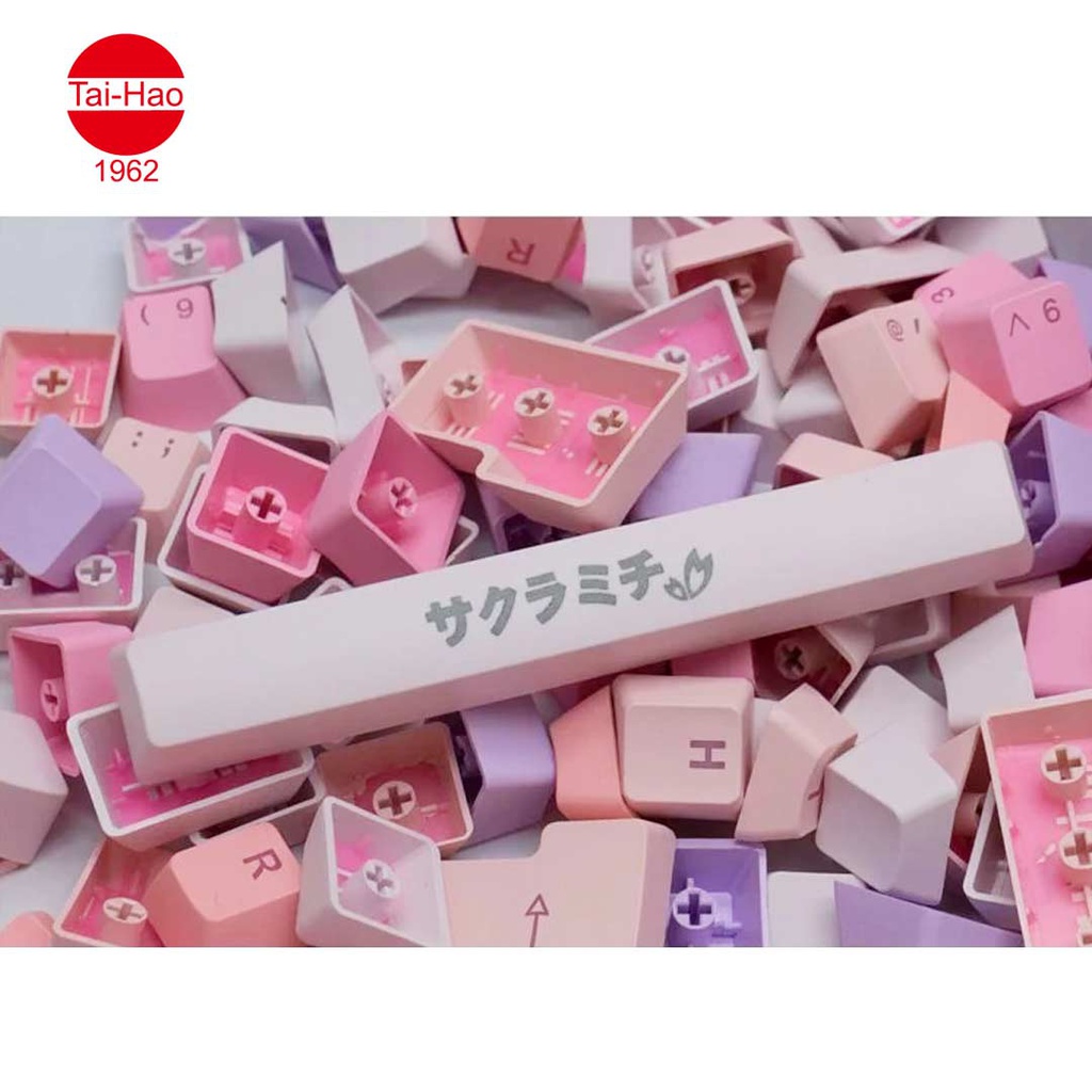 Tai-Hao 140-Keys PBT Double Shot Backlit-Keyscap Set - Sakura Michi