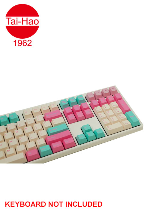 Tai-Hao 104-Keys ABS Double Shot Cubic-Keyscap Set - Miami Surf