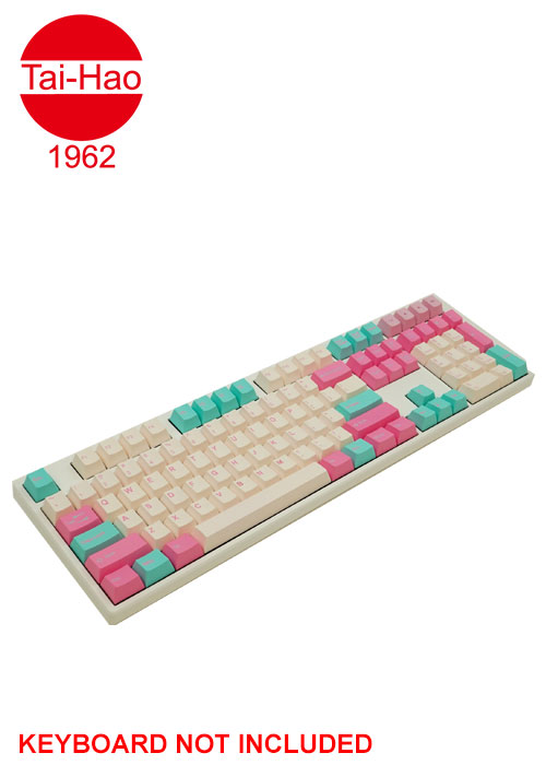 Tai-Hao 104-Keys ABS Double Shot Cubic-Keyscap Set - Miami Surf