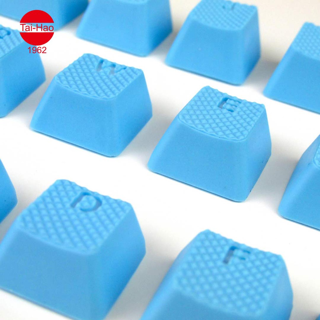 Tai-Hao 18-Keys TPR Backlit Double Shot Rubber-Keycap Set - Neon Blue