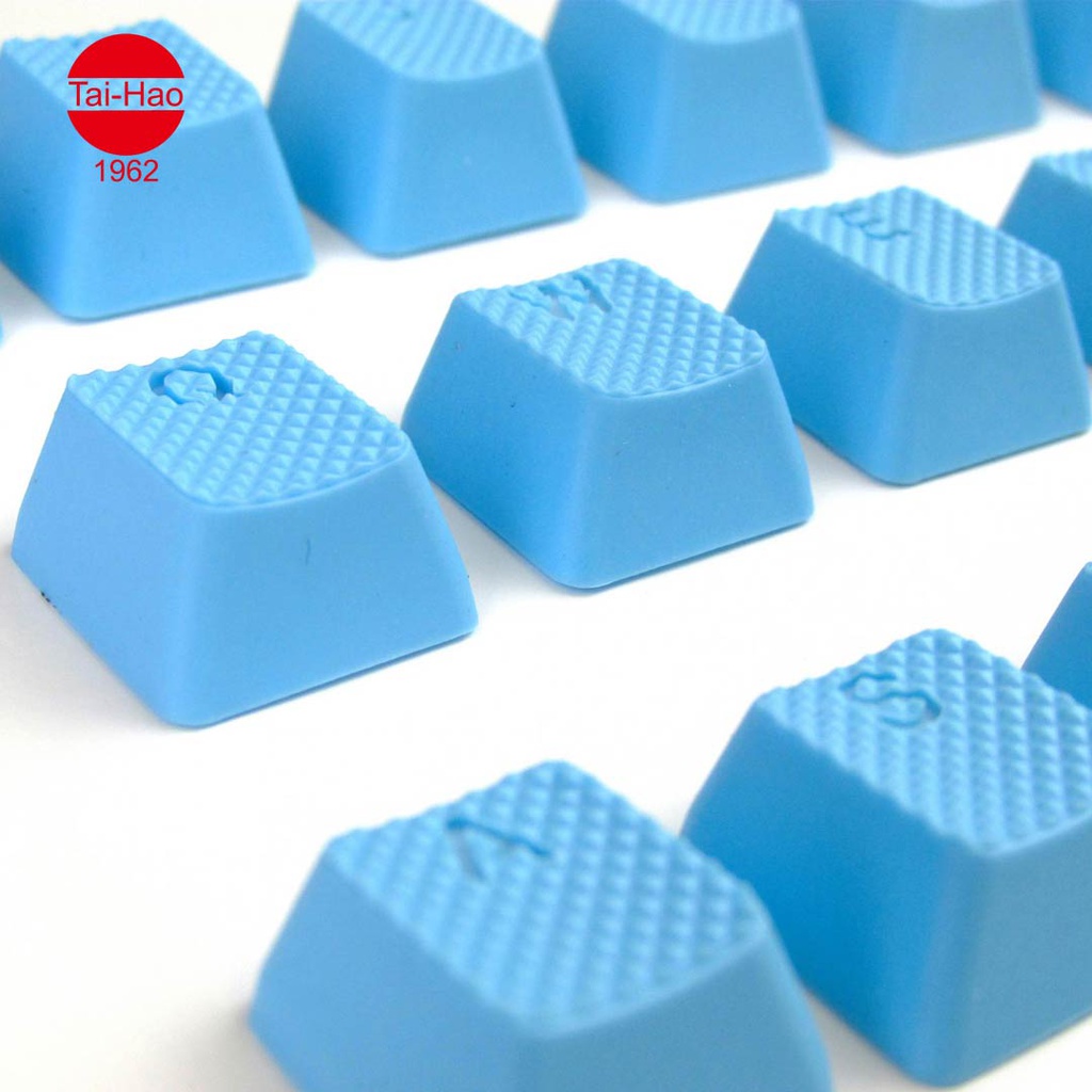 Tai-Hao 18-Keys TPR Backlit Double Shot Rubber-Keycap Set - Neon Blue