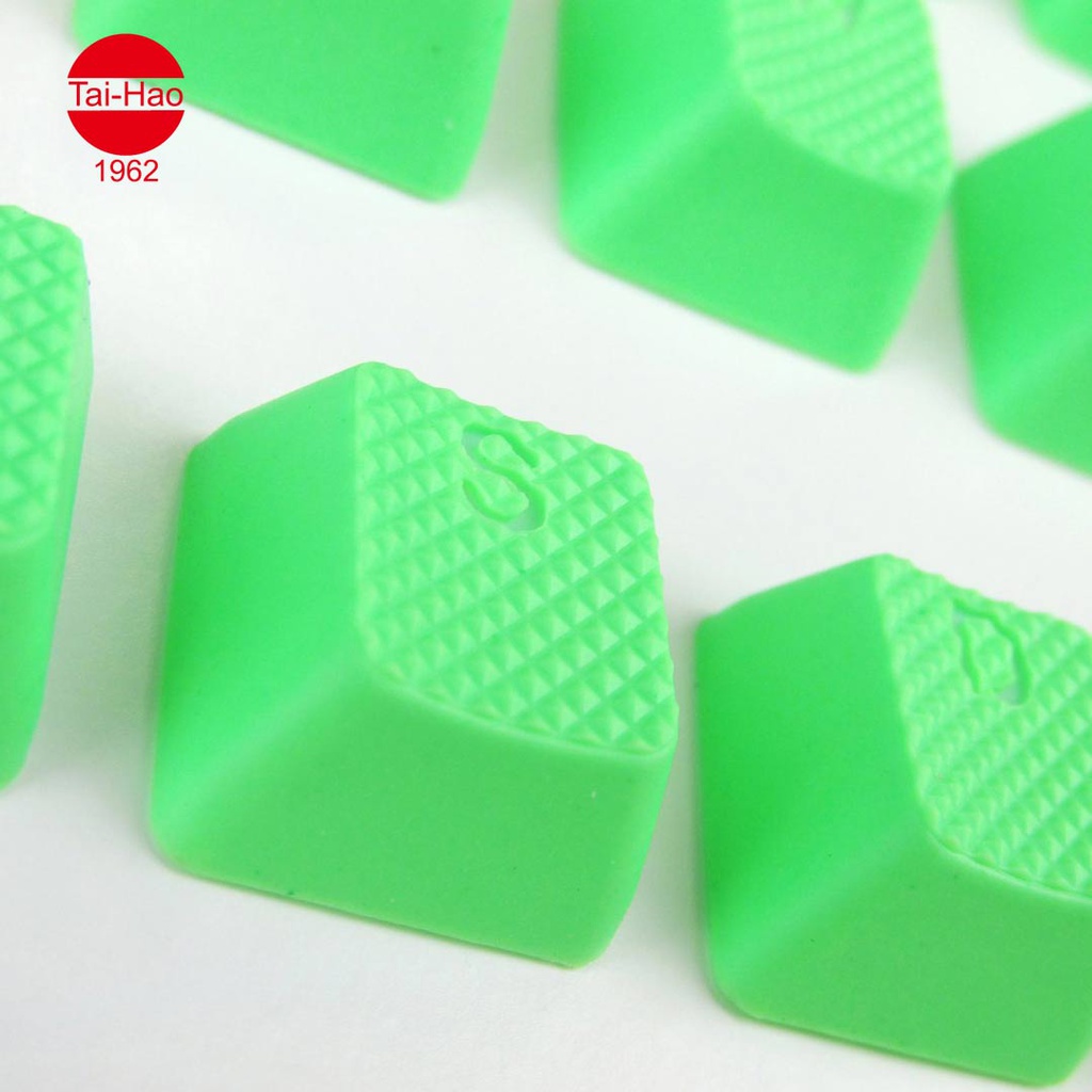 Tai-Hao 18-Keys TPR Backlit Double Shot Rubber-Keyscap Set - Neon Green