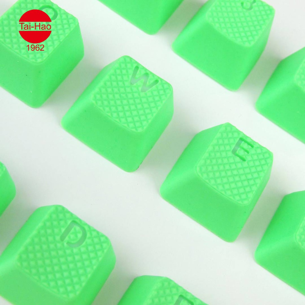Tai-Hao 18-Keys TPR Backlit Double Shot Rubber-Keyscap Set - Neon Green