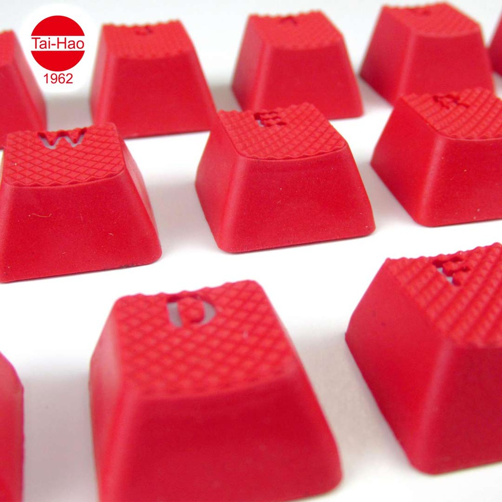 Tai-Hao 18-Keys TPR Backlit Double Shot Rubber-Keycap Set - Red