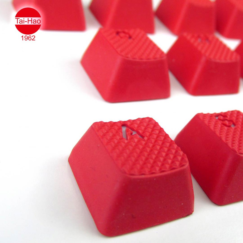 Tai-Hao 18-Keys TPR Backlit Double Shot Rubber-Keycap Set - Red