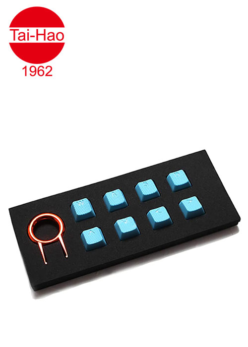 Tai-Hao 8-Keys Rubber Gaming Backlit-Keycap - Neon blue