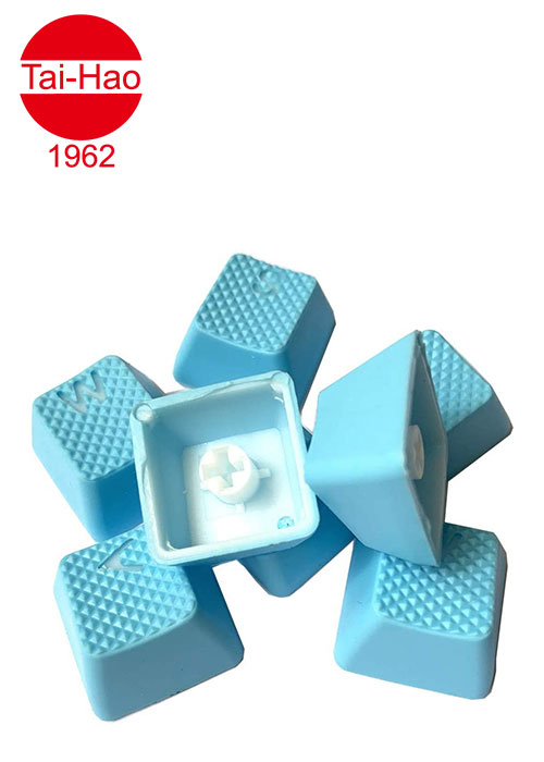 Tai-Hao 8-Keys Rubber Gaming Backlit-Keycap - Neon blue