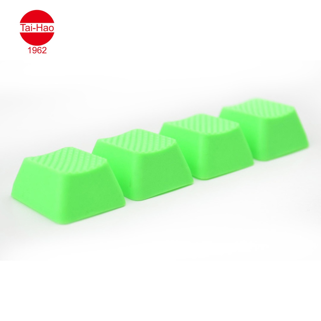 Tai-Hao 4-Keys TPR Blank Rubber-Keycap Set - Neon Green - Row 1