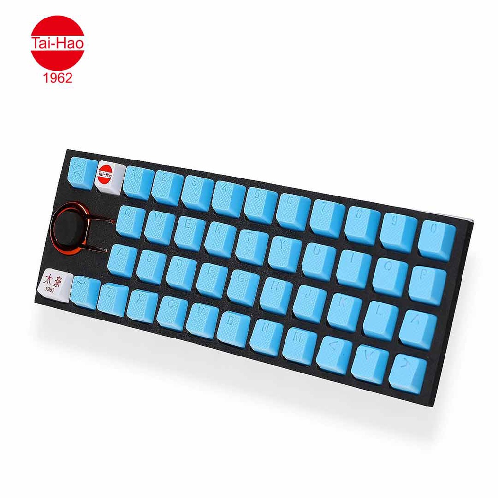 Tai-Hao 42-Keys TPR Backlit Double Shot Rubber-Keycap Set - Neon Blue