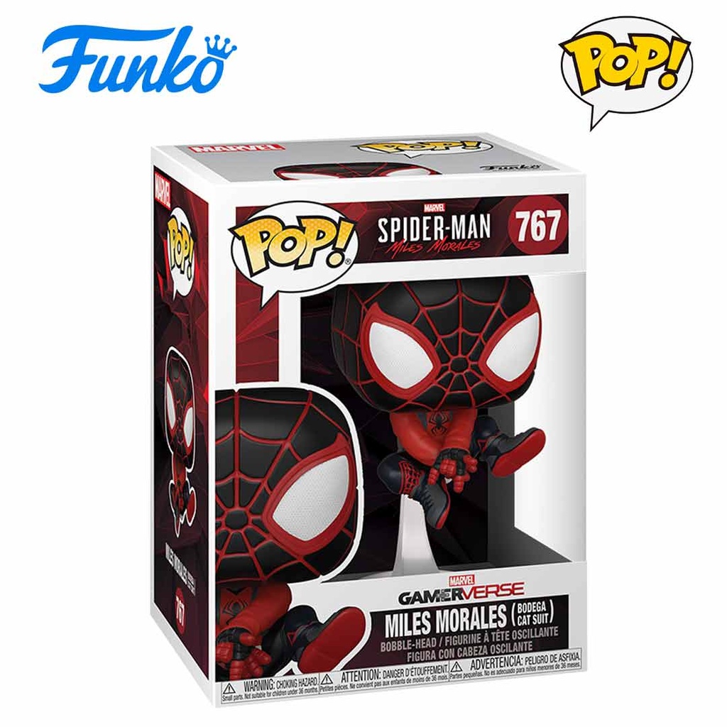 Funko Pop! Marvel Spider-Man: Miles Morales Miles (Bodega Cat Suit) Bobble Head Vinyl Figure