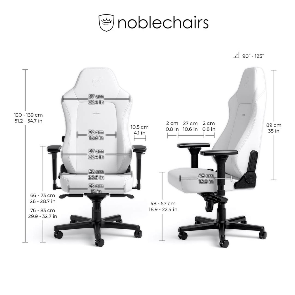 Noblechairs HERO Gaming Chair - White Edition