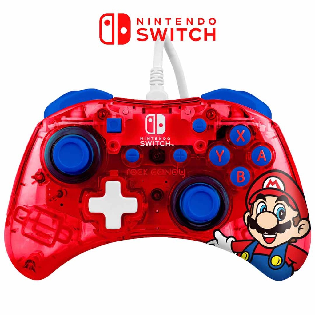 NS Rock Candy Wired Controller Super Mario Red